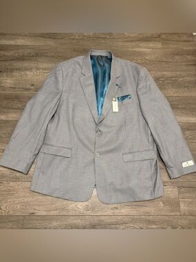 OAK HILL Mens BLAZER GREY HOUNDSTOOTH BLAZER SPORTS COAT Sz 2XL 50/52 NWT